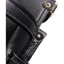 Load image into Gallery viewer, Two-tiered tool pouch (black/gold) LIGHT PU LEATHER SERIES 42008022000029 FUJIYA