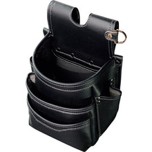 Load image into Gallery viewer, Three-tiered tool pouch (black/gold) LIGHT PU LEATHER SERIES 42008023000029 FUJIYA