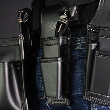 Load image into Gallery viewer, Two-tiered holder (black/gold) LIGHT PU LEATHER SERIES 42048062000029 FUJIYA