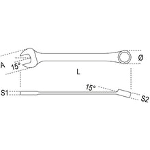 Load image into Gallery viewer, Combination Wrench Open and Offset Ring Ends  000421020  Beta
