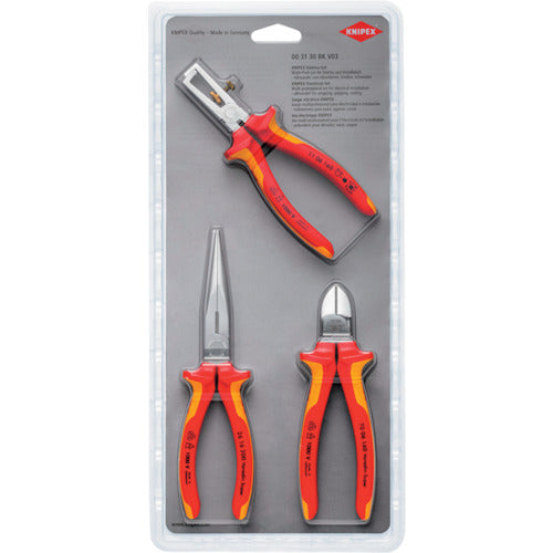 KNIPEX VDE Electric Set 3 Pieces  003130BKV03  KNIPEX