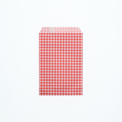 Paper Bag R type Gingham mini Red R-85  006521505  HEIKO