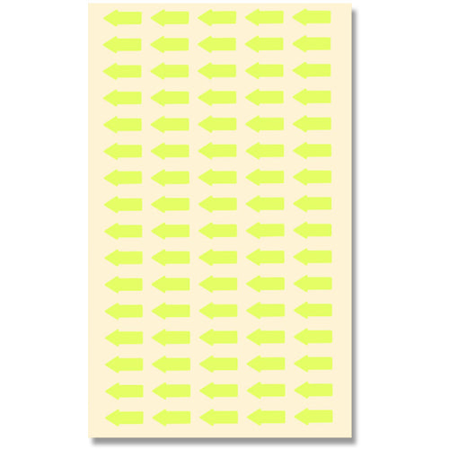 Tag sticker Arrow No.636 Fluorescent Yellow 6X13   007062120  HEIKO