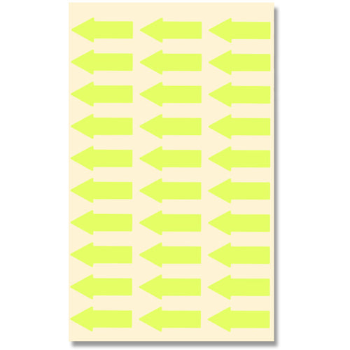 Tag sticker Arrow No.644 Fluorescent Yellow 12X27   007062128  HEIKO