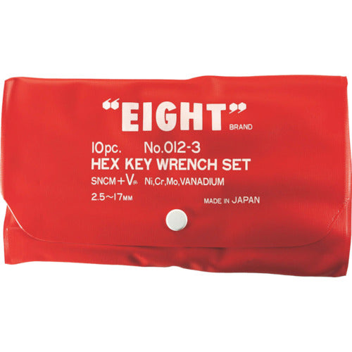 Hexagon Wrench Standard Length Vinyl Pouch Pack Set  NO.012-3  EIGHT