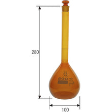 Load image into Gallery viewer, Volumetric Flask Amber CustomA 500mL  026100-500  SIBATA
