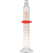 Load image into Gallery viewer, Graduated Cylinder CustomA with Glass Stopper 100mL  026580-100  SIBATA
