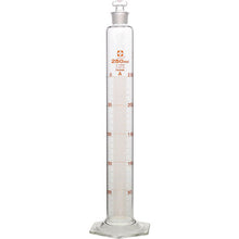 Load image into Gallery viewer, Graduated Cylinder CustomA with Glass Stopper 250mL  026580-250  SIBATA
