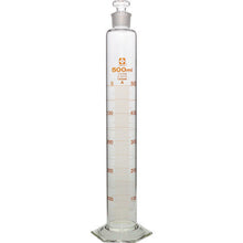 Load image into Gallery viewer, Graduated Cylinder CustomA with Glass Stopper 500mL  026580-500  SIBATA
