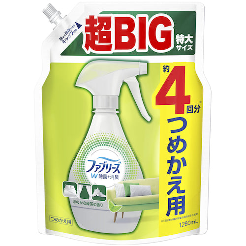 P&G Fabreeze W sterilization + deodorization, faint green tea aroma, 1280ml  395748  P and G