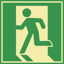 Load image into Gallery viewer, Glow-in-the-Dark Emergency Exit Guide Sticker for Door  069005  GREEN CROSS
