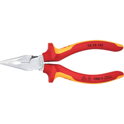 Insulated Niddle Nose Plier  0826145SB  KNIPEX