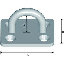 Load image into Gallery viewer, Stainless Steel Wall Hook Eye Plate type  10104076  DAIDOHANT
