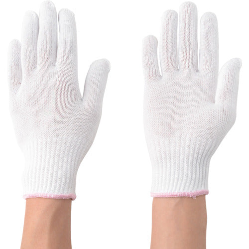 100% White Cotton Knitted Work Glove For Women  140LA  ATOM