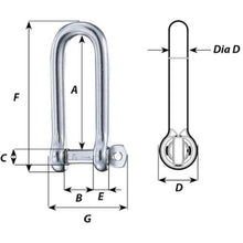 Load image into Gallery viewer, Captive Pin Long D Shackle  1411  Wichard
