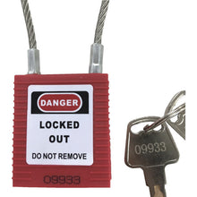 Load image into Gallery viewer, Lockout Cable Pad Lock  14685-1  SAFERUN
