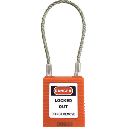 Lockout Cable Pad Lock  14690-1  SAFERUN