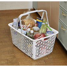 Load image into Gallery viewer, Handle stacking basket white  155973  HIMARAYA CHEMICAL
