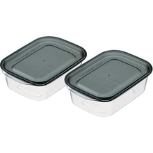 Load image into Gallery viewer, Plastic Food Pack Square 400Ml 2Pc Set Clear   1834-CBLK  inomata
