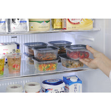 Load image into Gallery viewer, Plastic Food Pack Square 270Ml 2Pc Set Clear   1841-CBLK  inomata
