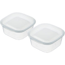 Load image into Gallery viewer, Plastic Food Pack Square 270Ml 2Pc Set Clear   1841-CW  inomata
