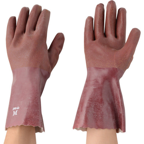 Interlocked Cotton Lined Natural Rubber Glove. In 30Cm Length. M  214-30-M  ATOM