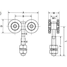 Load image into Gallery viewer, Steel Hanging Sliding Door Wheels With Bb (Double Roller)  0009-07221  YABOSHI
