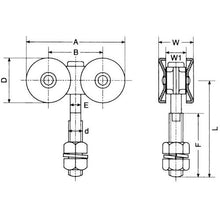 Load image into Gallery viewer, Steel Hanging Sliding Door Wheels (Double Roller)  0009-07220  YABOSHI
