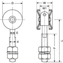 Load image into Gallery viewer, Steel Hanging Sliding Door Wheel (Single Roller)  0009-07218  YABOSHI
