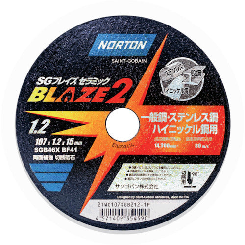 NORTON Blaze2 Cut-off Wheel  2TWC107SGB212-10P  NORTON