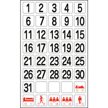 Load image into Gallery viewer, Numerical Magnetic Sheet for Calendar  316012  GREEN CROSS
