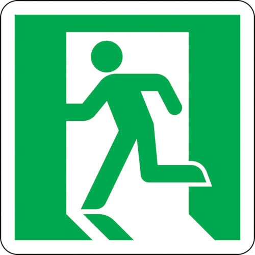 Additional Emergency Exit Guide Stickers for Glow-in-the-Dark Tape  378001  GREEN CROSS