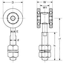 Load image into Gallery viewer, Steel Hanging Sliding Door Wheel With Bb (Single Roller)  0009-07319  YABOSHI
