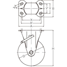 Load image into Gallery viewer, Topplate Rubber Caster  413JR-RBB100  HAMMER CASTER
