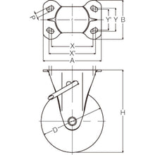 Load image into Gallery viewer, Topplate Urethane Caster  413JR-UBB150  HAMMER CASTER
