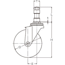 Load image into Gallery viewer, Expandingstem Rubber Caster  4206EX-PR75  HAMMER CASTER
