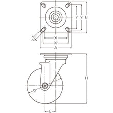 Load image into Gallery viewer, Topplate Rubber Caster  420JRP-RBB150  HAMMER CASTER

