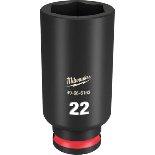 MILWAUKEE SHOCKWAVE 3/8 DR 22MM DEEP IMPACT SOCKET  49-66-6163  Milwaukee