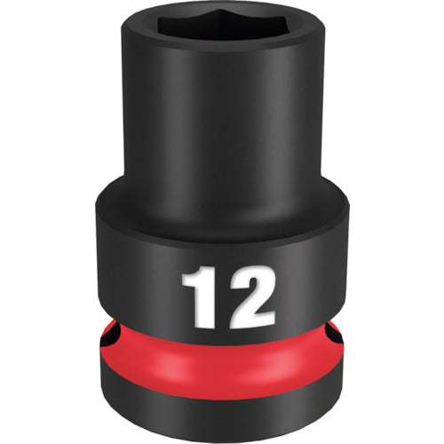 MILWAUKEE SHOCKWAVE 1/2 DR 12MM STD IMPACT SOCKET  49-66-6244  Milwaukee