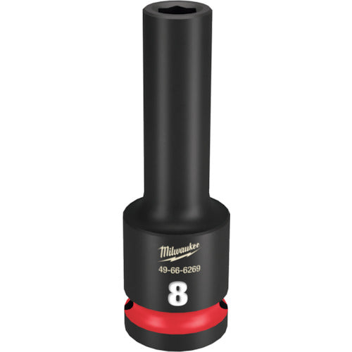 MILWAUKEE SHOCKWAVE 1/2 DR 8MM DEEP IMPACT SOCKET  49-66-6269  Milwaukee