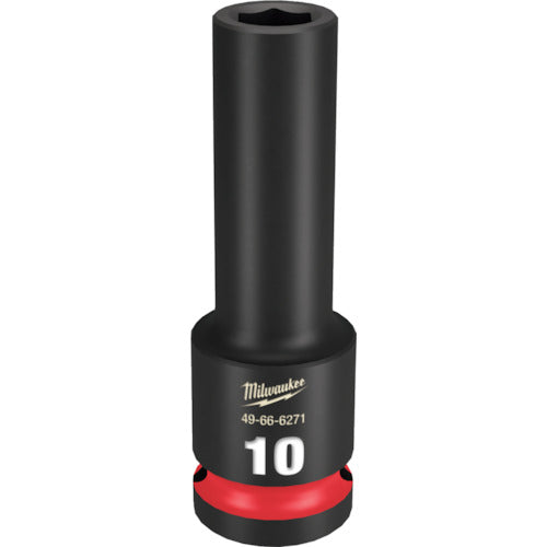 MILWAUKEE SHOCKWAVE 1/2 DR 10MM DEEP IMPACT SOCKET  49-66-6271  Milwaukee