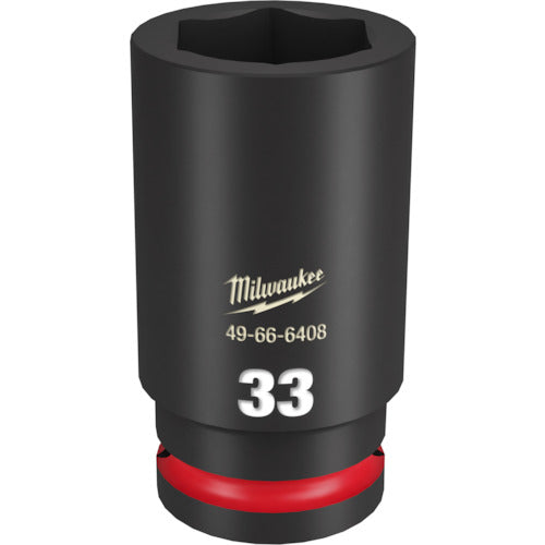 MILWAUKEE SHOCKWAVE 3/4 DR 33MM DEEP IMPACT SOCKET  49-66-6408  Milwaukee