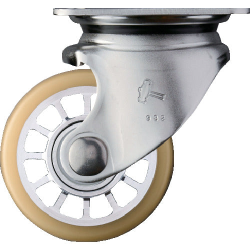 Stainless Topplate (Heavy-duty Low profile) Urethane Caster  540S0S-BAU75  HAMMER CASTER