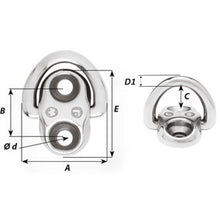 Load image into Gallery viewer, Folding pad eye  6684  Wichard
