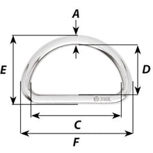 Load image into Gallery viewer, Stainless Steel D Ring  6711  Wichard
