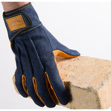 Load image into Gallery viewer, Cow Grain Leather with Denim Back  7535  FUJI GLOVE
