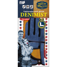 Load image into Gallery viewer, Cow Grain Leather with Processed Denim Style Leather Back  7541  FUJI GLOVE
