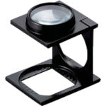 Black Double Lens Linen Tester with mm&inch scale 6X  7552  I.L.K