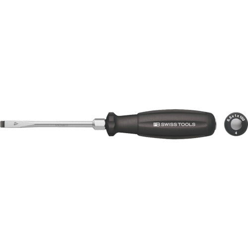 Screwdriver for Slotted Screw Ne-piece Blade and Hexagon Portion  8102DN-4  PB SWISS TOOLS