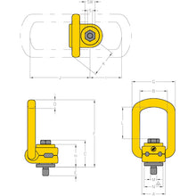 Load image into Gallery viewer, YELLOW POINT Lifting Point UNC Thread  8-212-015  YOKE
